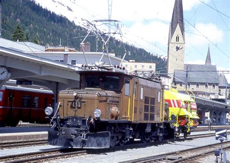 RhB Löschzug 9153 von Davos Platz nach Filisur vom 09 05 1999 in Davos