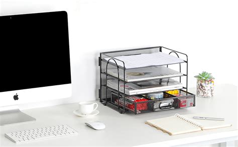 Easypag Tier Desktop A Mesh In Tray Office Desk Tidy File Holder