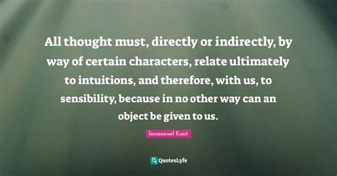 All Thought Must Directly Or Indirectly By Way Of Certain Characters