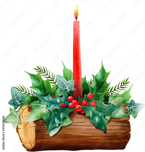 Christmas Clipart Yule Log Clipart Yule Log Decoration New Year Clip