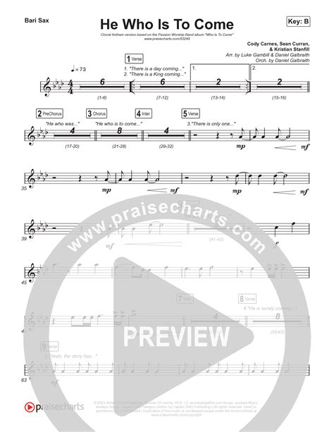 He Who Is To Come Choral Anthem Satb Bari Sax Sheet Music Pdf Passion Cody Carnes