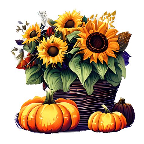 Warm Fall Pumpkin Bouquet · Creative Fabrica