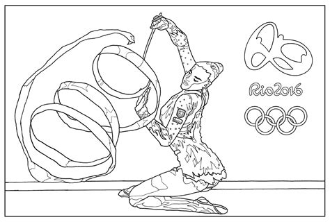 Colouring Rio Olympic Games Rhythmic Gymnastics Olympic Games