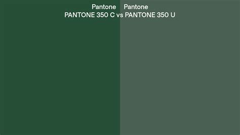 Pantone 350 C Vs Pantone 350 U Side By Side Comparison