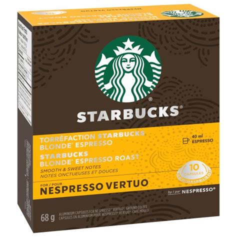 Starbucks Blonde Espresso Roast Capsules For Nespresso Vertuo Linen