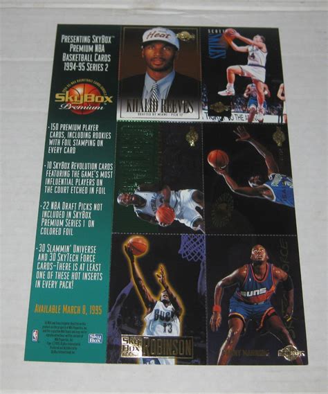 1994 95 SKYBOX PREMIUM SERIES 2 UNCUT PROMO SHEET 6 CARDS EBay