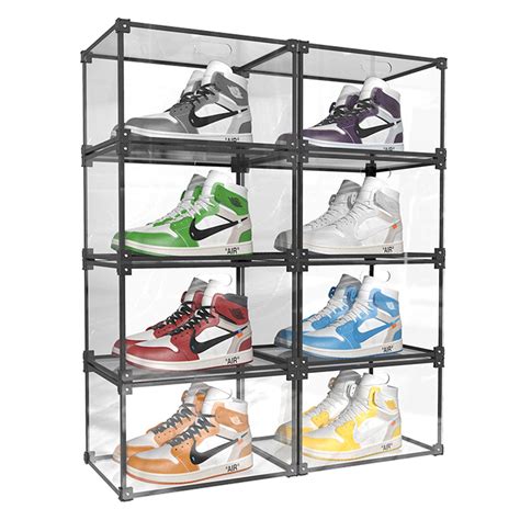 Buy Sneaker Display Case Clear Shoe Box Stackable Shoe Storage Shoes