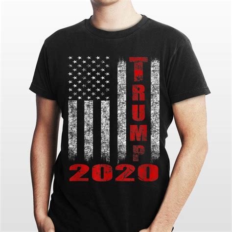 American Flag Trump 2020 Shirt Hoodie Sweater Longsleeve T Shirt