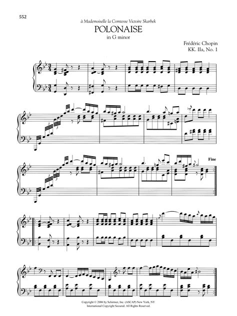 Polonaise In G Minor KK IIa No 1 Sheet Music Direct