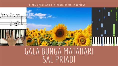 Gala Bunga Matahari Sal Priadi Piano Cover Partitur Piano Not