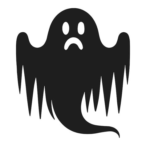 Un Vector De Silueta De Fantasma De Halloween Vector Premium