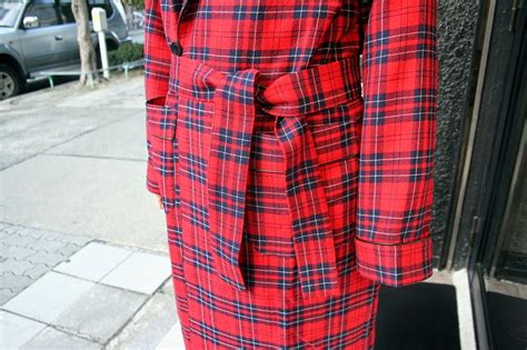 WORKAHOLIC ROYAL PUSSY TARTAN WOOL PIPING ROBE