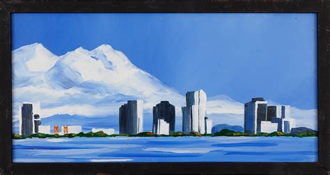 Bob Miller Painting, "Sacramento Skyline" | Witherell's Auction House