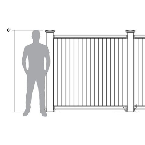 Outdoor Essentials Lewiston 6 Ft X 6 Ft White Vinyl Lattice Top Fence Panel Home And Outdoor