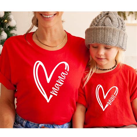 Mama And Mini Tshirt Valentines Day Matching Shirts Mama Shirt Mommy