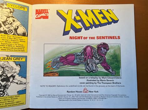 1993 X MEN Night Of The Sentinels Random House PICTUREBACK EBay