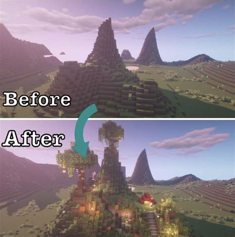 Mountain Transformation : r/Minecraft