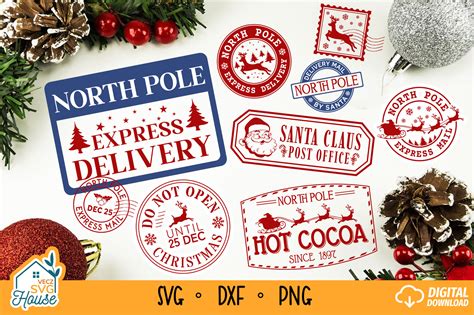 North Pole Express Santa Mail SVG Bundle Graphic By VeczSvgHouse