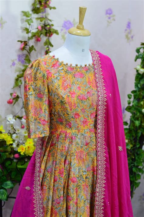 pin  madhu kota  quick saves long gown design latest blouse neck