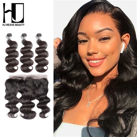 Buy Hj Weave Beauty Human Hair Bundles With Frontal