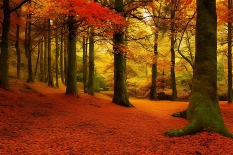 Autumn Forest Background Graphic by Landscape Shop · Creative Fabrica