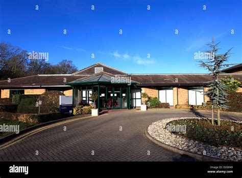 Exterior of Fitzwilliam Hospital, a private hospital, Peterborough, Cambridgeshire, England, UK ...