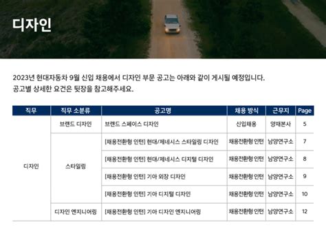 현대자동차 2023 현대자동차 9월 신입 채용 디자인 부문 공모전 대외활동 링커리어