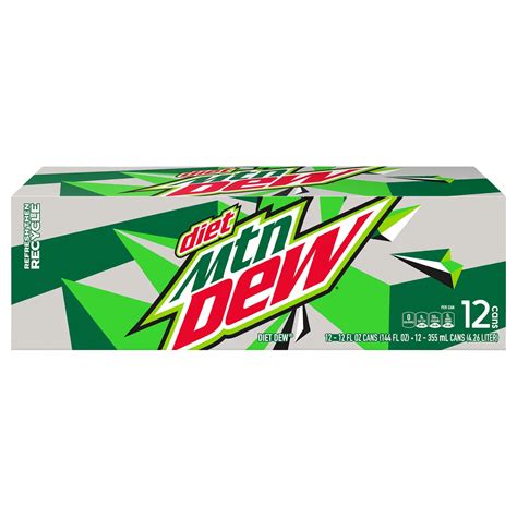 Mountain Dew Diet Soda 12 Oz Cans Shop Soda At H E B