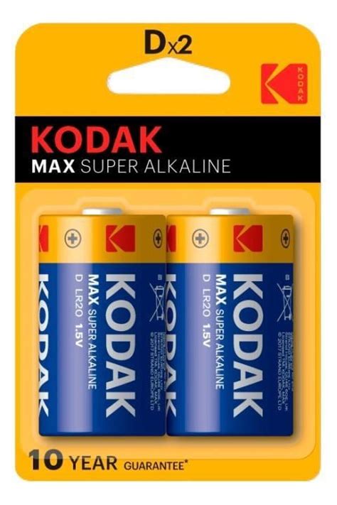 Kodak Kodak MAX Alkaline D Battery 2 Pack Elgiganten