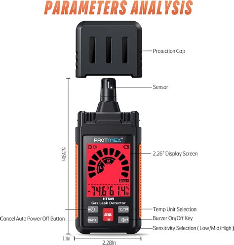 Detector De Fugas De Gas Detector De Gas Natural Protmex HT61 Con