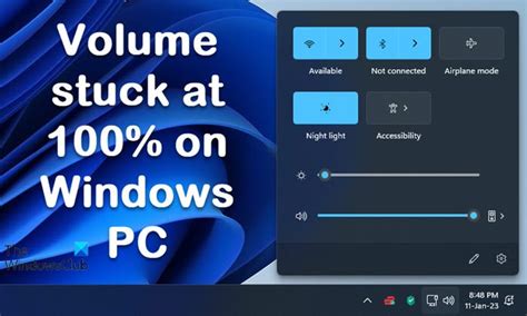 Volume stuck at 100% on Windows 11/10