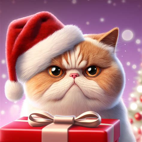 Premium Photo Cute Cat And Christmas Decorations