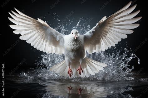 Holy Spirit like white dove. Generative AI. Stock Illustration | Adobe ...