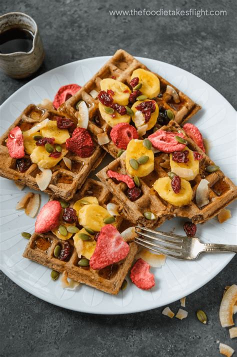 Vegan Cinnamon Waffles - The Foodie Takes Flight