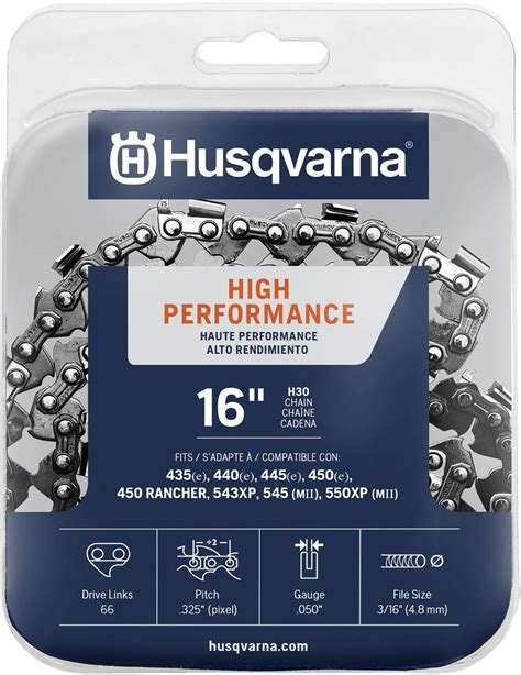 Husqvarna 531300437 H30 Chainsaw Chain 16 050 Gauge 325 Pitch Kickback Low