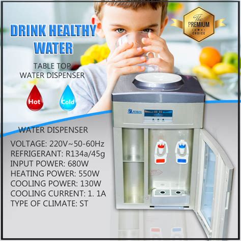Durable On Hand Desktop Hot Cold Water Dispenser Type With Manual Cups Holder And Elegant
