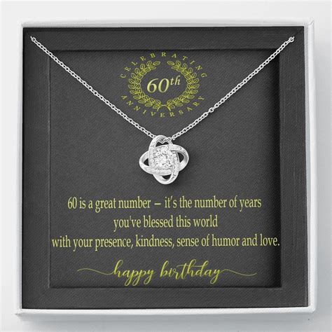 Personalized Gifts 60th Birthday Dainty 60th Birthday Necklace | Etsy