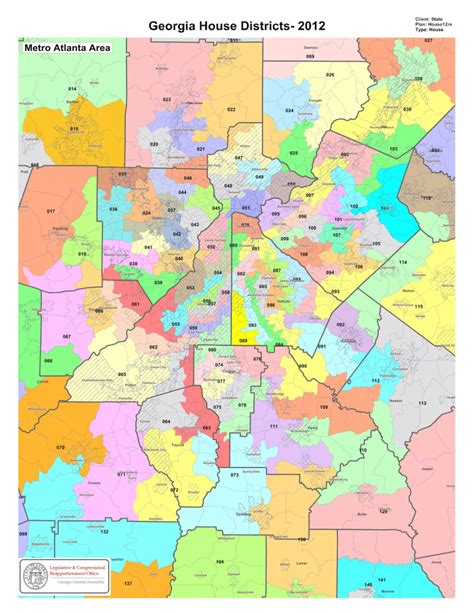 Georgia State Senate District Map Printable Map