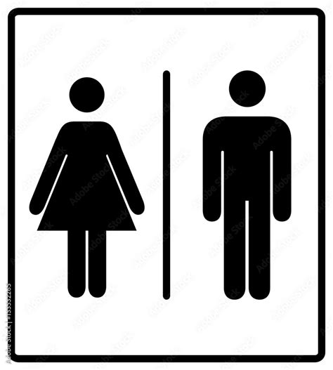 Vector mens and womens disabled restroom signage set - men, boy, women ...