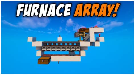 Furnace Array Tutorial Item Distribution Minecraft Java 1 20 6