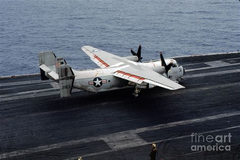 2186 Grumman C-2 Greyhound Landing on the USS Ranger Photograph by ...