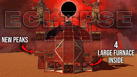 Eclipse Unique Squad Base With Large Furnaces Inside In Rust