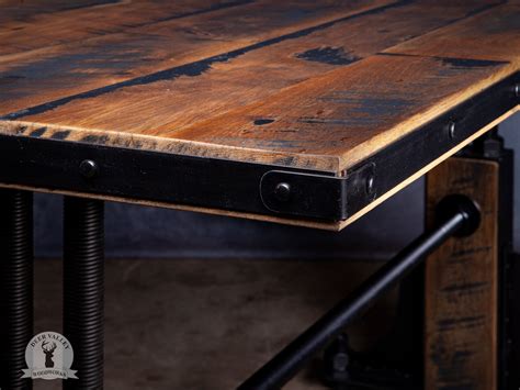 Industrial Modern Desk Reclaimed Wood Desk Executive Writing - Etsy