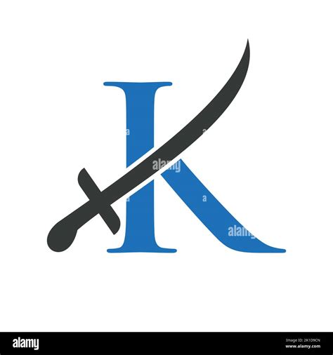 Letter K Swords Logo Vector Template Swords Icon For Protection And