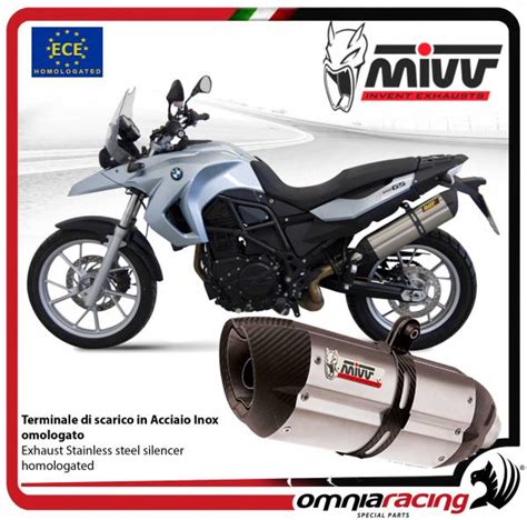 Mivv Exhaust Slip On Suono Approved Steel Bmw F650gs 2008 2012