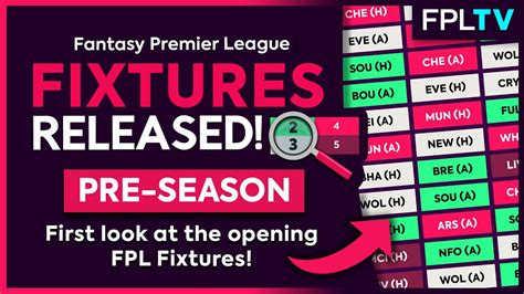 Fpl Fixtures Released First Look At The Opening Pl Fixtures Fantasy