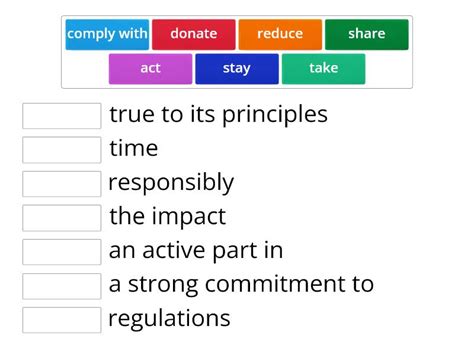 Ethical Business Vocabulary Match Up