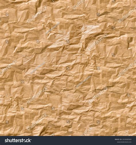 Seamless Crumpled Paper Texture Rough Folded Stock Photo