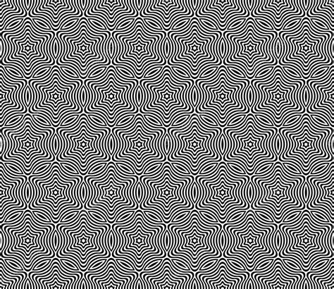 Seamless Monochrome Pattern Geometric Optical Illusion Stock Vector