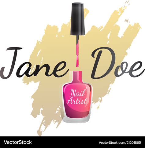 Nail art logo Royalty Free Vector Image - VectorStock